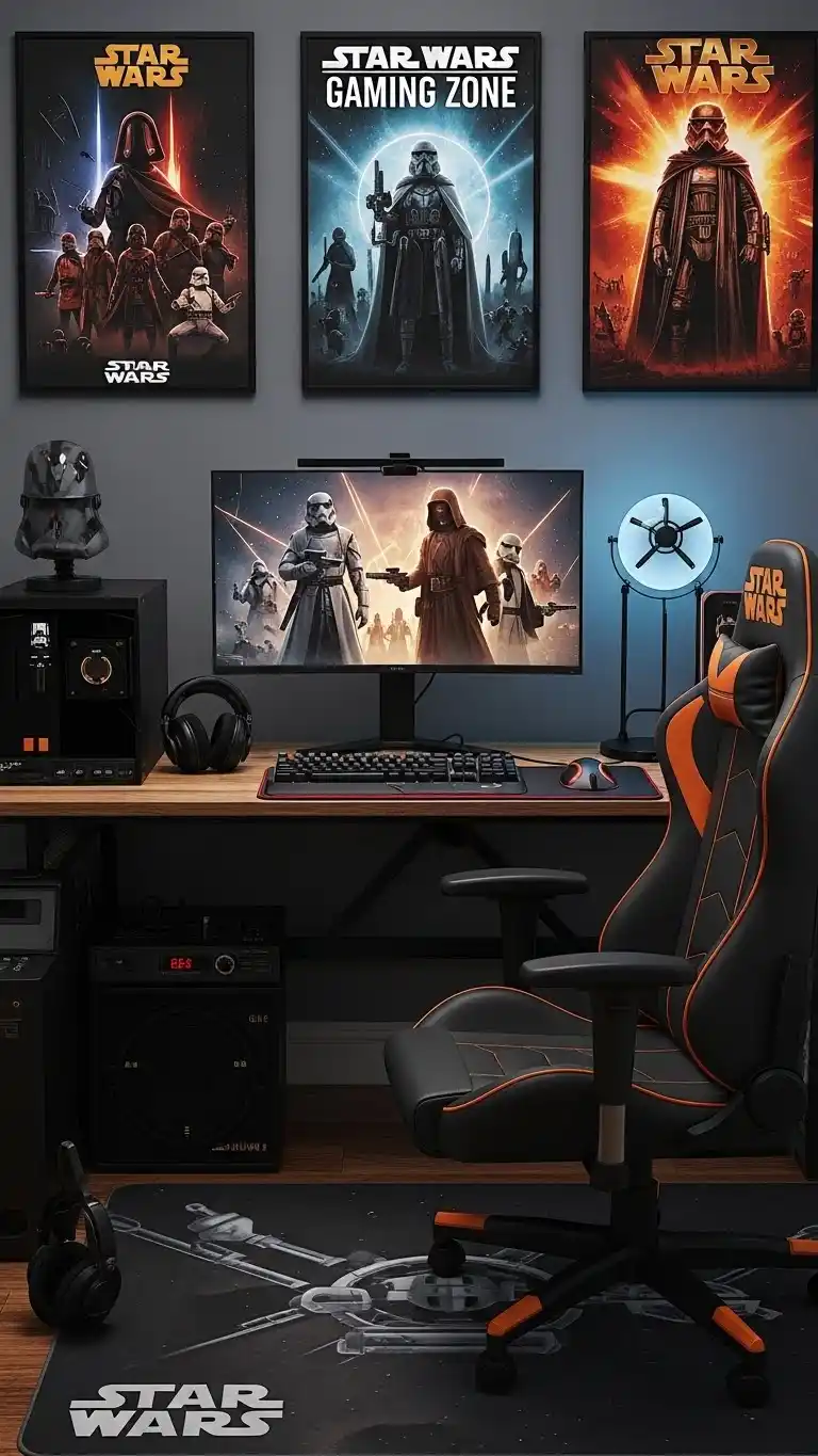 25 Creative Star Wars Bedroom Decor Ideas 17 15. Star Wars Gaming Zone