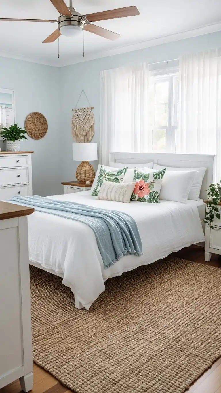 19 Bedroom Interior Ideas That Feel Warm & Inviting 17 15. Summer Refresh