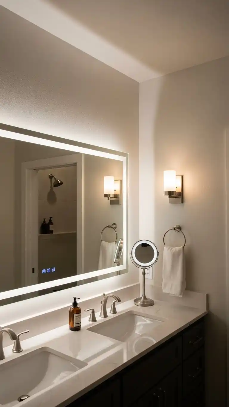15 Simple + Chic Bathroom Design Interior Ideas 18 16. Accent Lighting