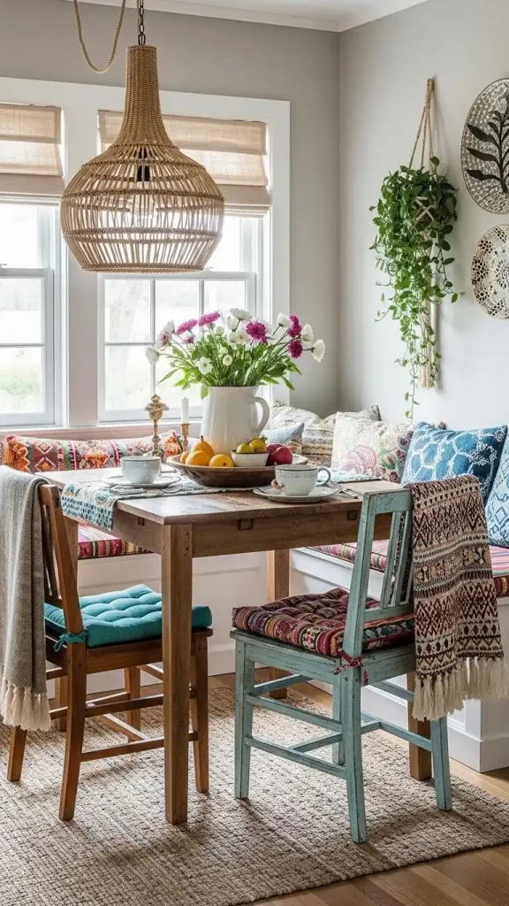 17 Boho Kitchen Ideas for a Warm, Relaxed Look 18 16. Create a Cozy Dining Nook