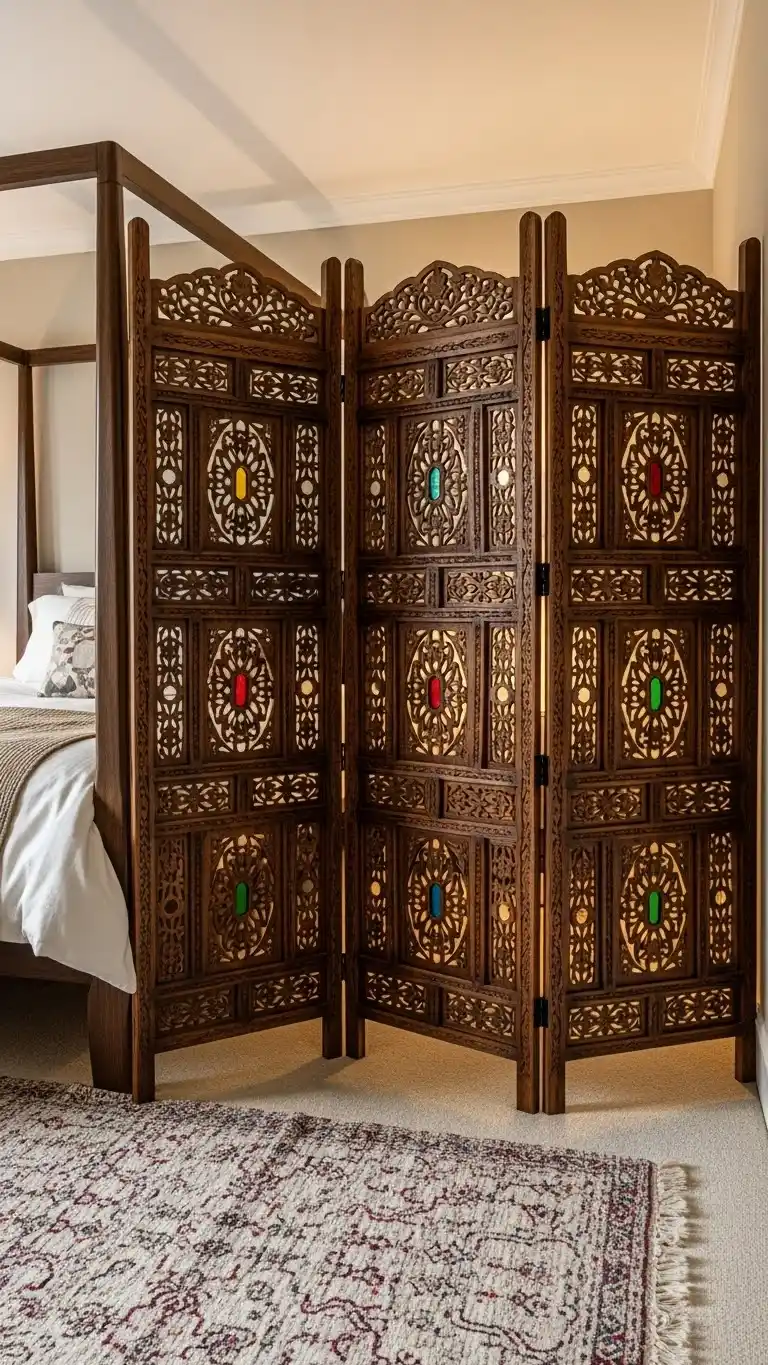 Empty Bedroom Corner Ideas: 19 Ways to Fill the Space 18 16. Decorative Room Divider