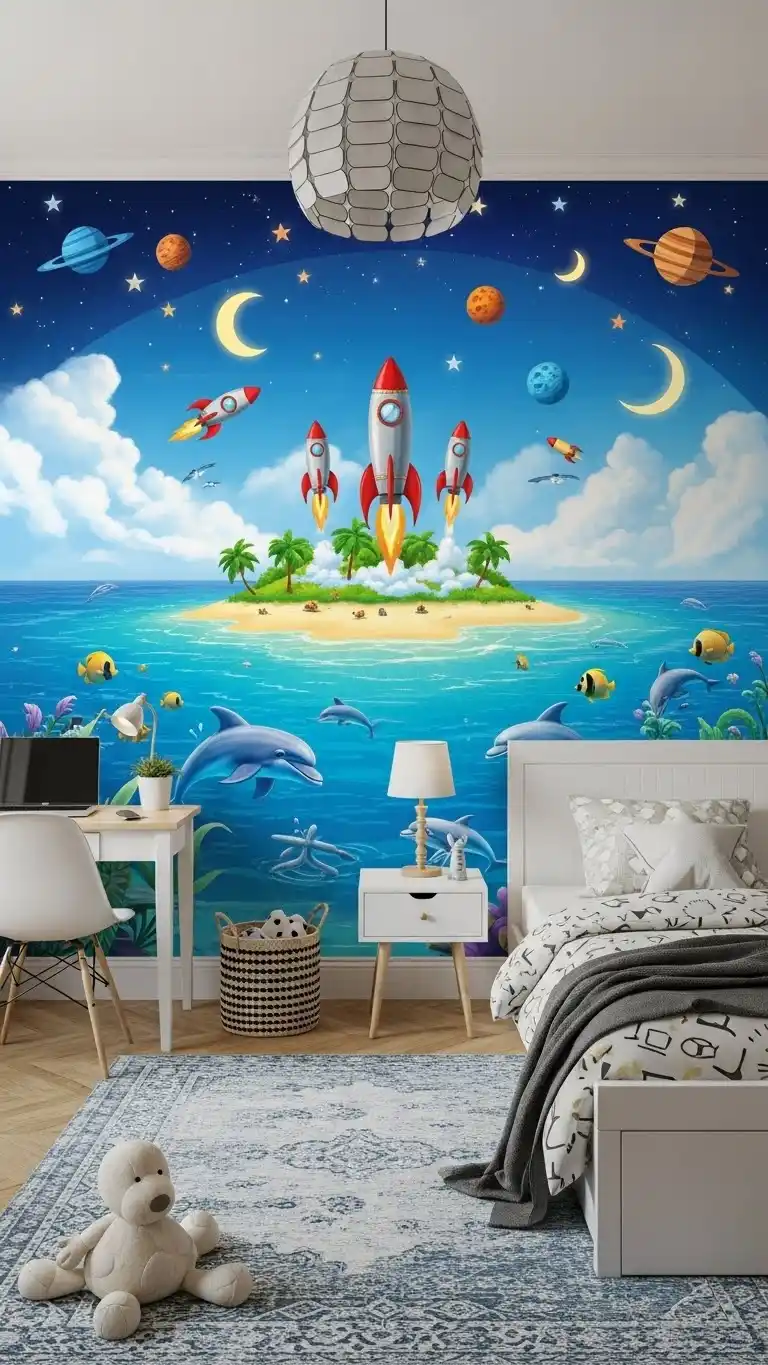 23 Fresh Summer Bedroom Ideas for a Light, Airy Feel 18 16. Summer-Friendly Kidsā Bedroom