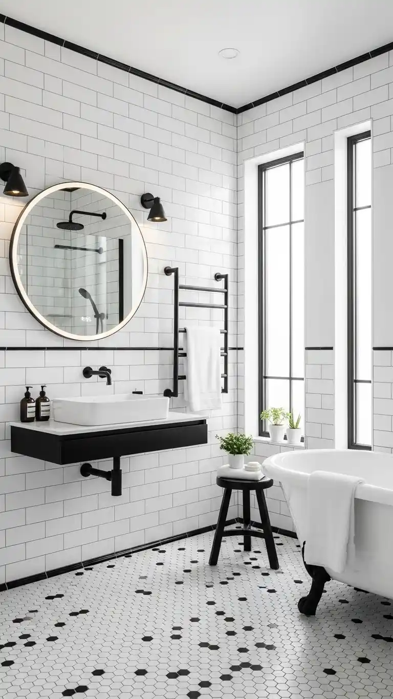 15 Bathroom Remodel Ideas That Transform Your Bathroom 19 17. Try a Black and White Theme