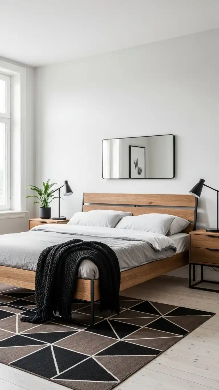 19 Stylish Black and Brown Bedroom Ideas for Any Home 21 18. Black and Brown with a Scandinavian Twist