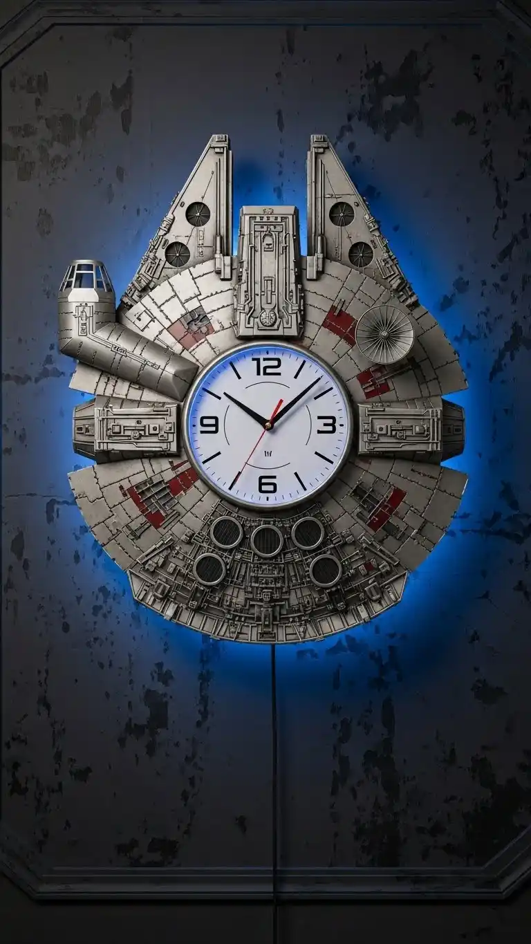 25 Creative Star Wars Bedroom Decor Ideas 20 18. Star Wars-Inspired Wall Clock