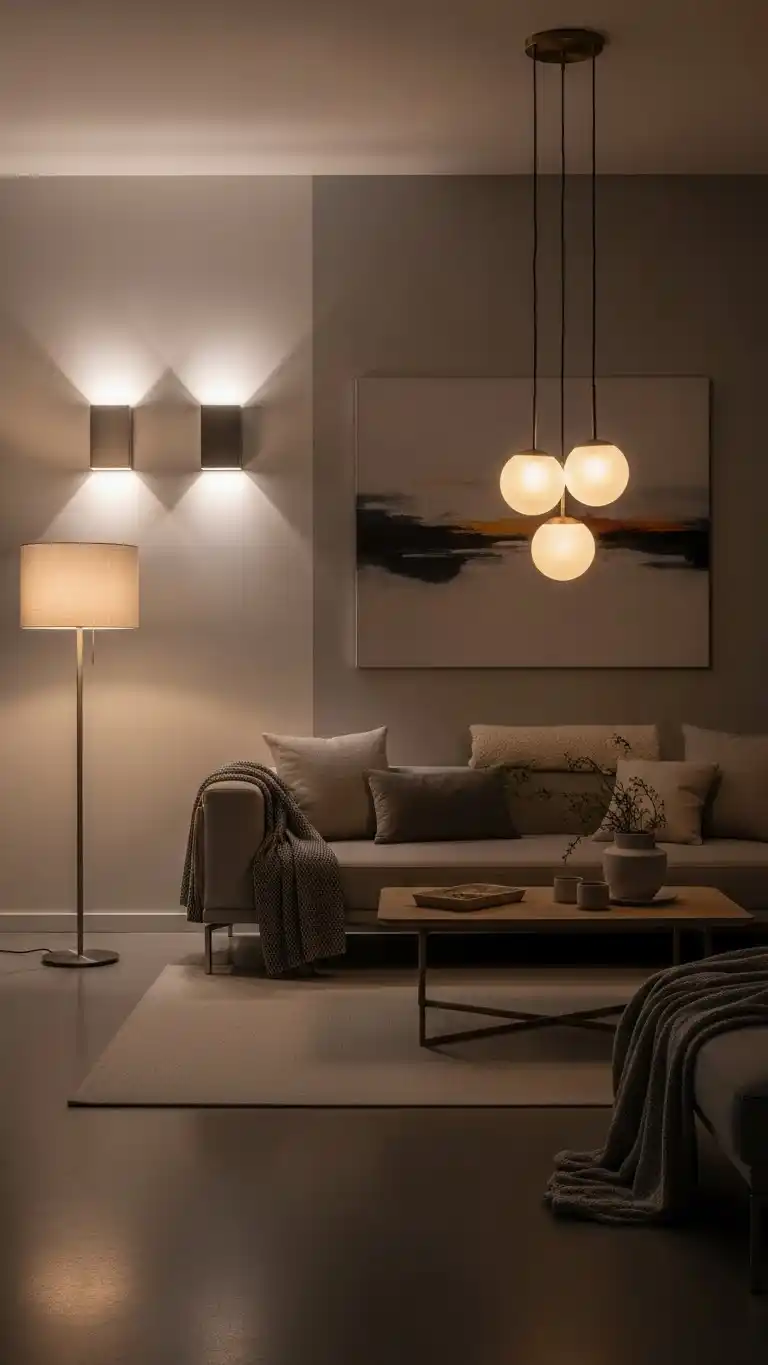 Minimalist Living Room Ideas for a Sleek, Modern Space 22 19. Add Soft Lighting