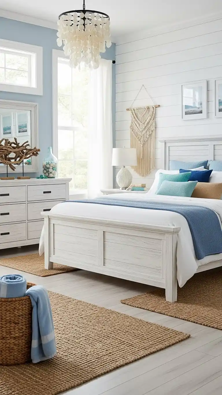 19 Bedroom Interior Ideas That Feel Warm & Inviting 21 19. Beachy Bliss