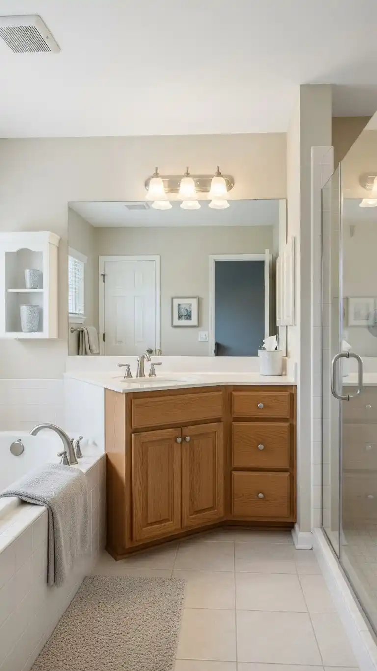 21 Inspiring Master Bathroom Ideas for a Fresh Look 21 19. Small Space Master Bathroom Ideas