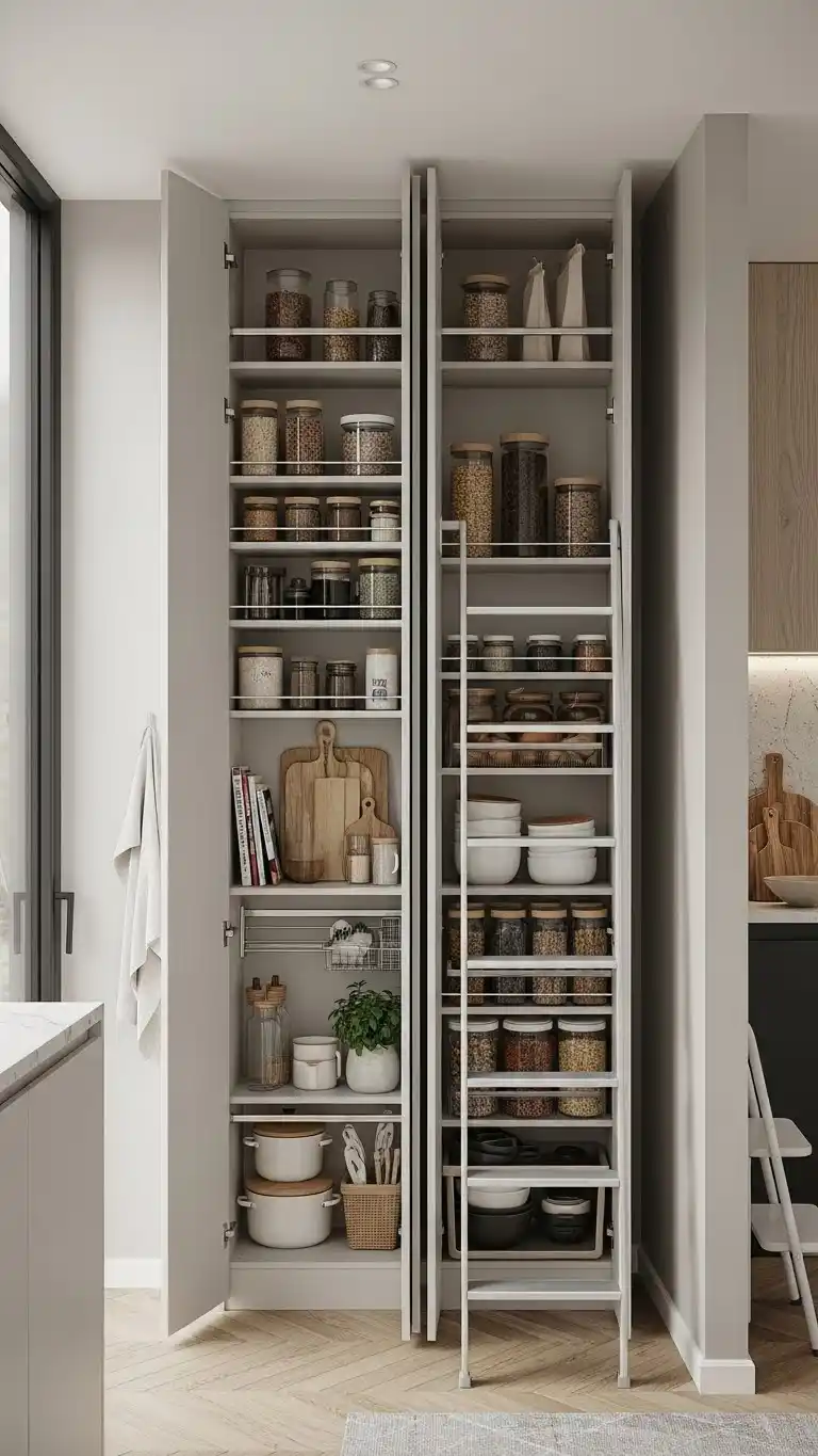 21 Small Kitchen Layout Ideas for Better Flow 21 19. Vertical Storage Layout