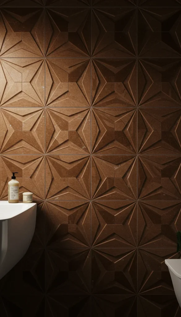 9 Stunning Bathroom Tile Ideas for a Stylish Makeover 2 2. Bold Geometric Patterns