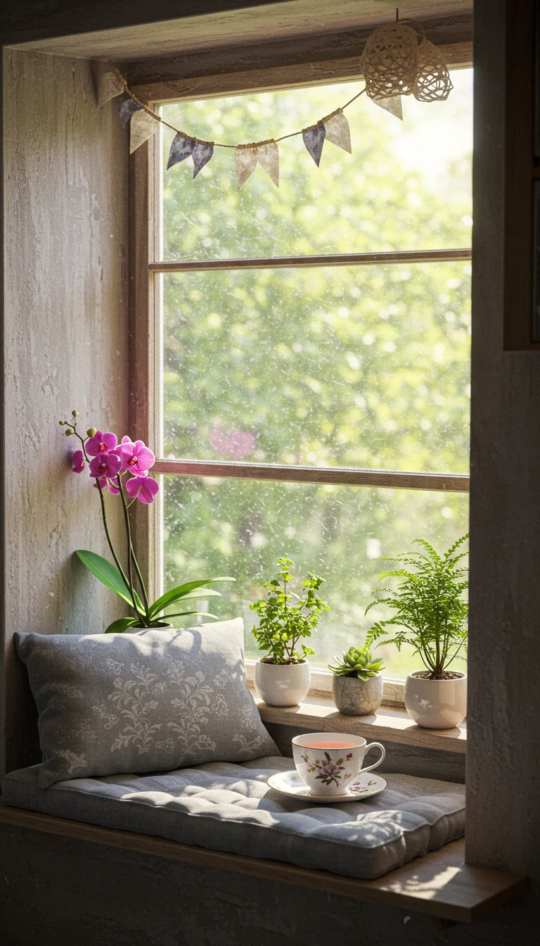 2. Cozy Window Sill Cushion