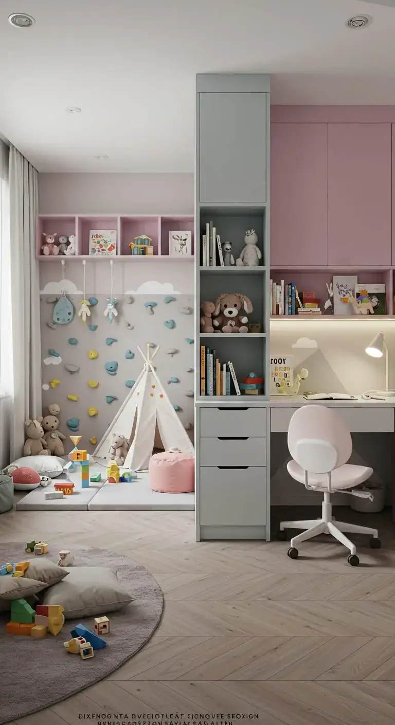 11 Shared Bedroom For Kids Ideas That Shine 5 2. Divide & Conquer: Zones for Everyone