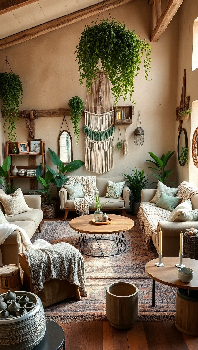 25 Boho Living Room Ideas to Transform Your Space 3 Mismatched Furniture for an Eclectic Feel