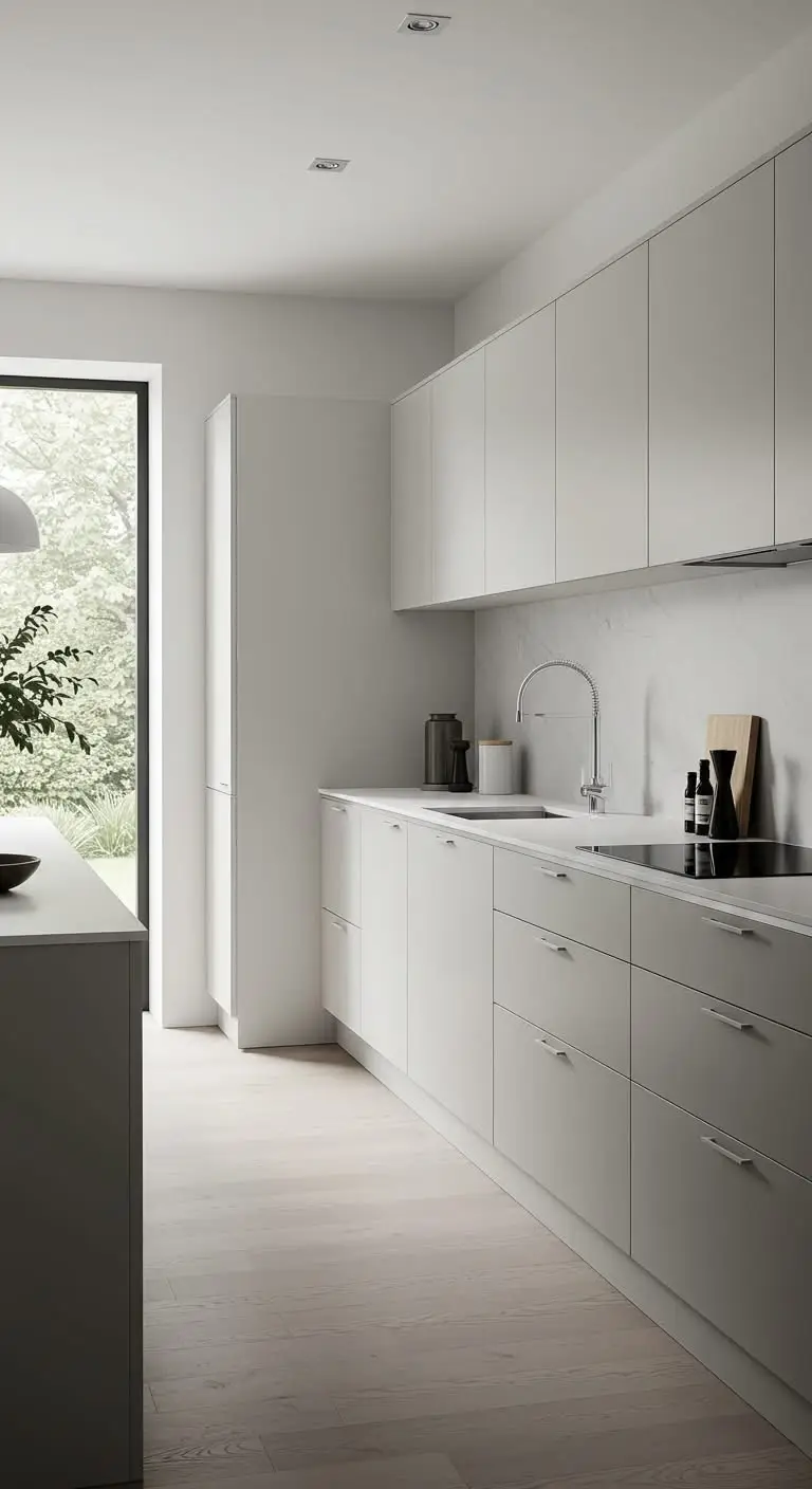15 Minimalist Kitchen Ideas for a Clean & Modern Look 5 2. Opt for Handleless Cabinets