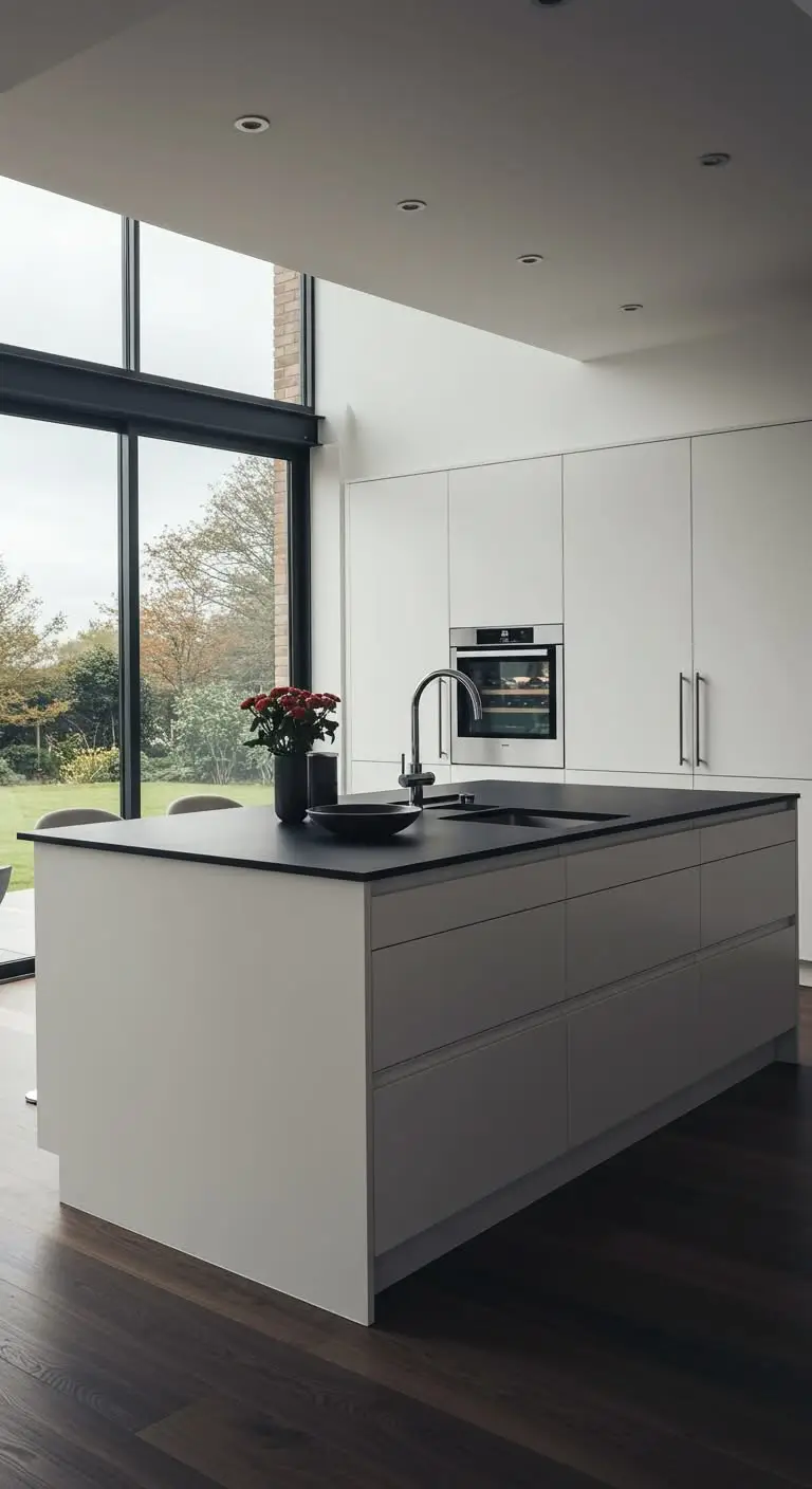 16 Kitchen Island Ideas to Transform Your Kitchen 4 2. Sleek and Modern Kitchen Island