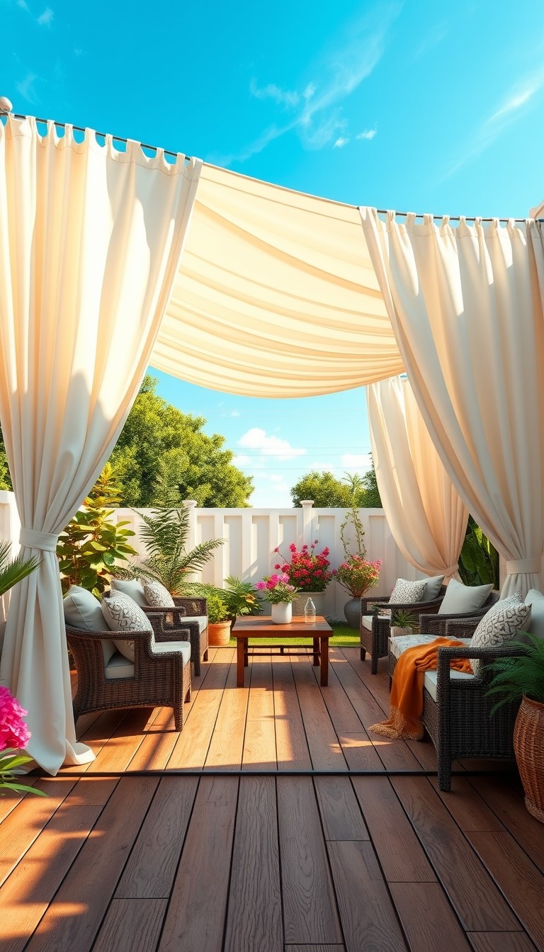 12 Stylish Backyard Patio Curtain Ideas for Every Home 4 Weather-Resistant Outdoor Curtains