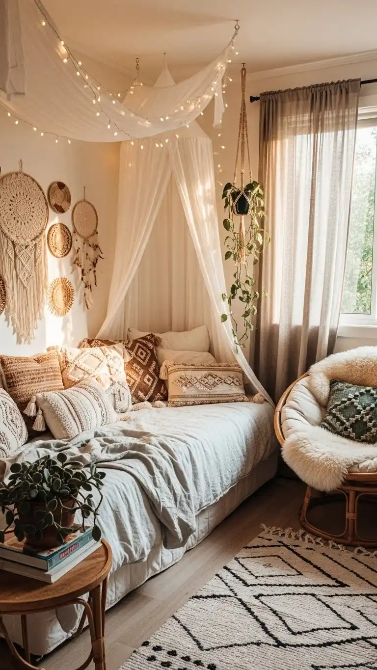 23 Fresh Summer Bedroom Ideas for a Light, Airy Feel 22 20. Boho Teen Bedroom for a Relaxed Look