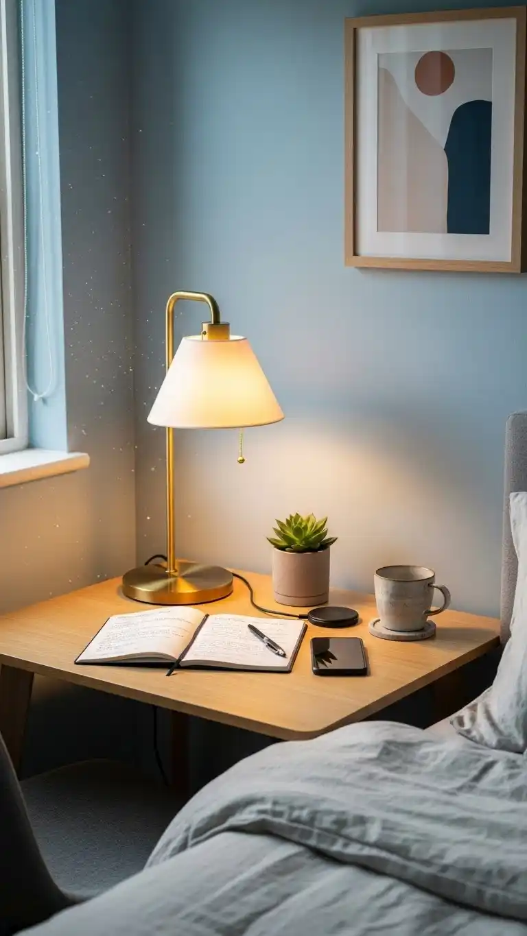 23 Stylish Tiny Bedroom Ideas That Maximize Space 22 20. Use a Desk as a Nightstand