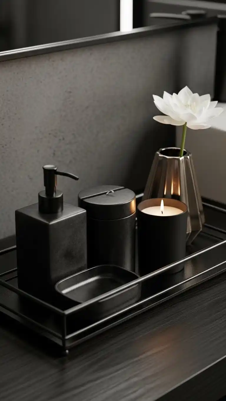 23 Bathroom Tray Decor Ideas for a Clean, Stylish Look 23 21. Industrial Chic