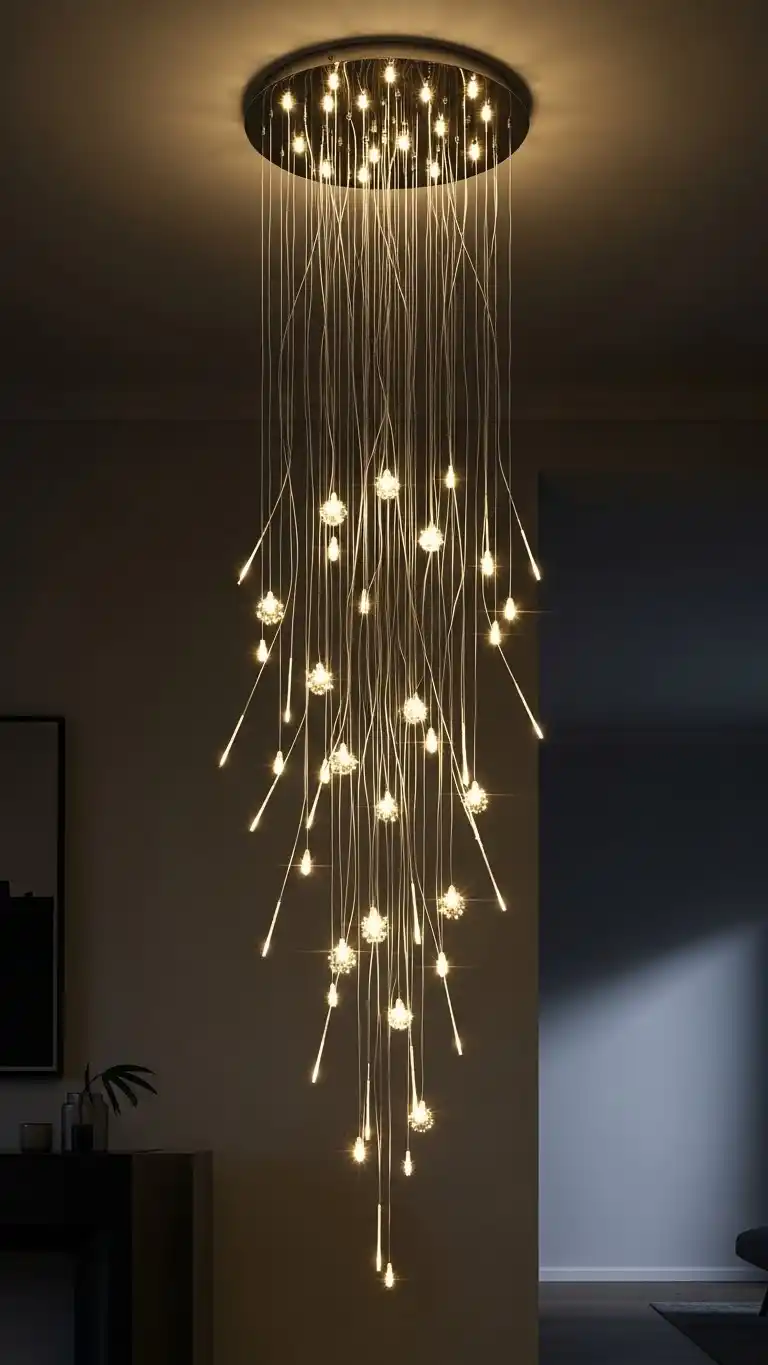 25 Space Themed Bedroom Ideas For Boy Toddlers You’ll Love 23 21. Meteor Shower Light Fixtures