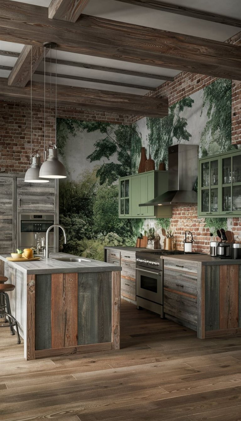 Reclaimed Materials with Green Accents Reclaimed Materials with Green Accents