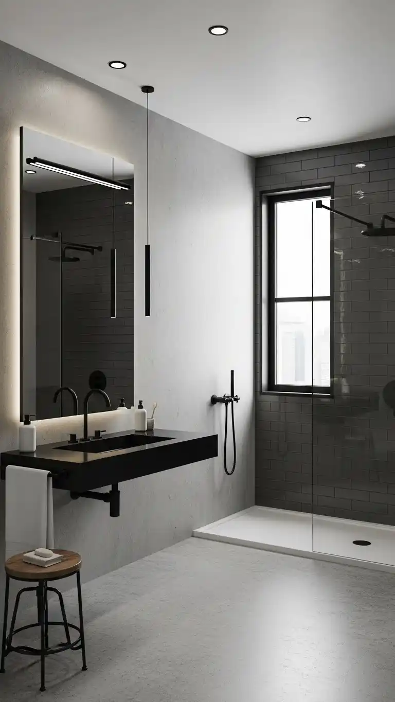 23 Top Bathroom Paint Colors to Refresh Any Space 24 22. Stone Gray for a Modern, Industrial Look