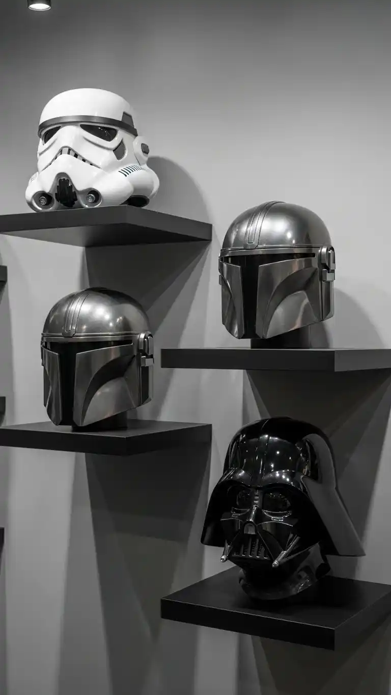 25 Creative Star Wars Bedroom Decor Ideas 24 22. Stormtrooper Helmet Display