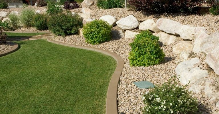 Yard Landscaping with Rocks