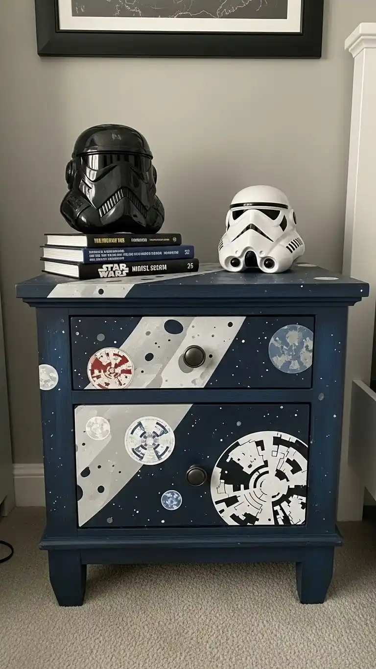 25 Creative Star Wars Bedroom Decor Ideas 27 25. Themed Nightstand