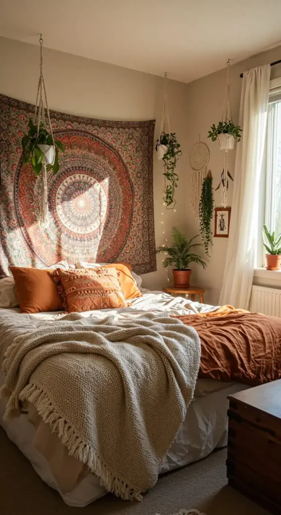3. Boho Bedroom Vibes