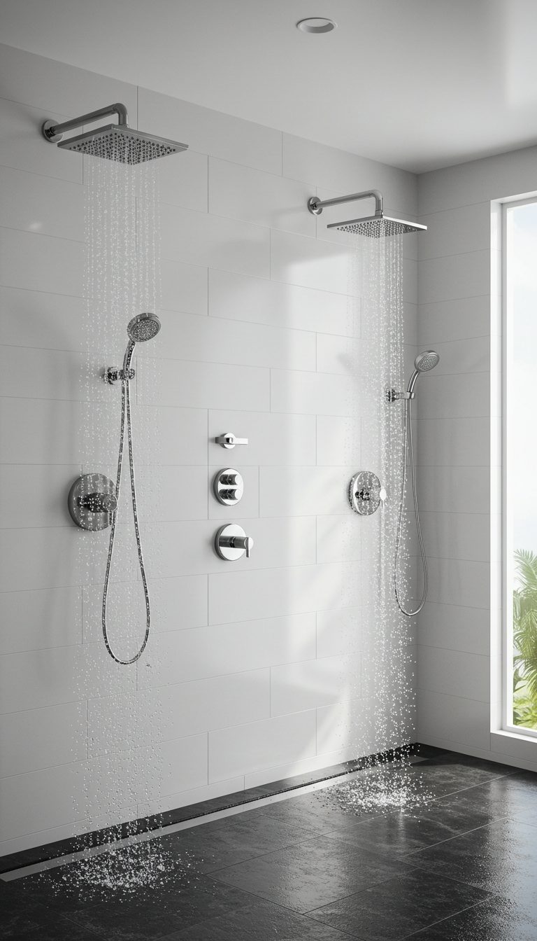 23 Walk In Shower Ideas That Feel Open & Luxurious 5 Dual Showerheads for Ultimate Relaxation