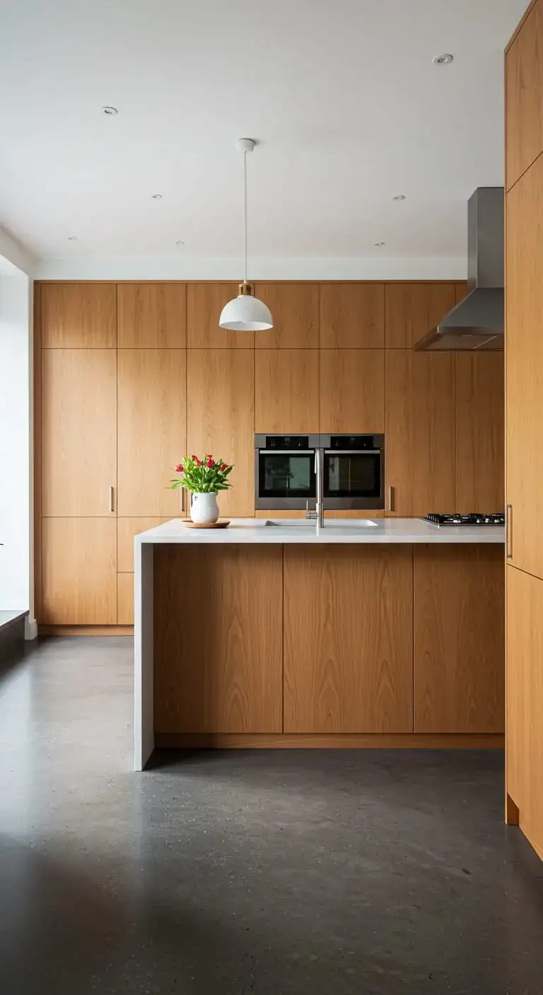 15 Modern Kitchen Accent Wall Ideas for a Sleek Look 6 3. Natural Wood Paneling
