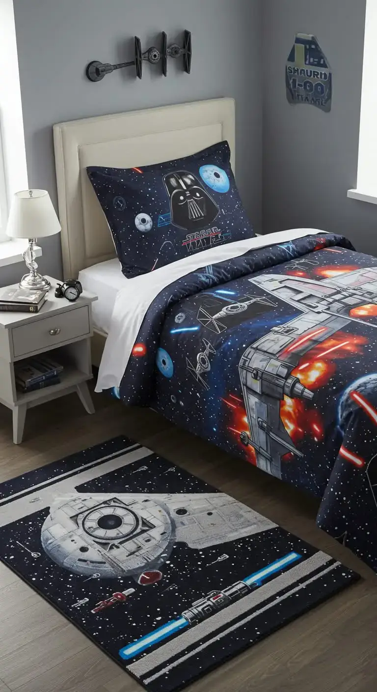 25 Creative Star Wars Bedroom Decor Ideas 5 3. Star Wars-Themed Bedding