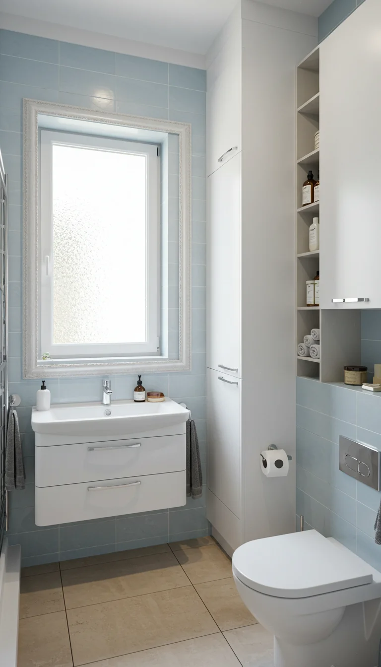 11 Bright & Cozy Small Bathroom Ideas for Any Home 5 3. Use Vertical Storage Solutions