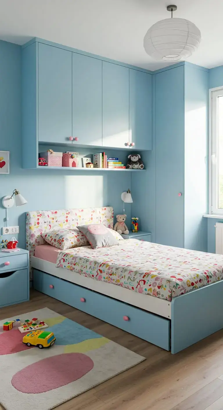 21 Toddler Girl Bedroom Ideas Small & Stylish 6 3. Vertical Storage Solutions