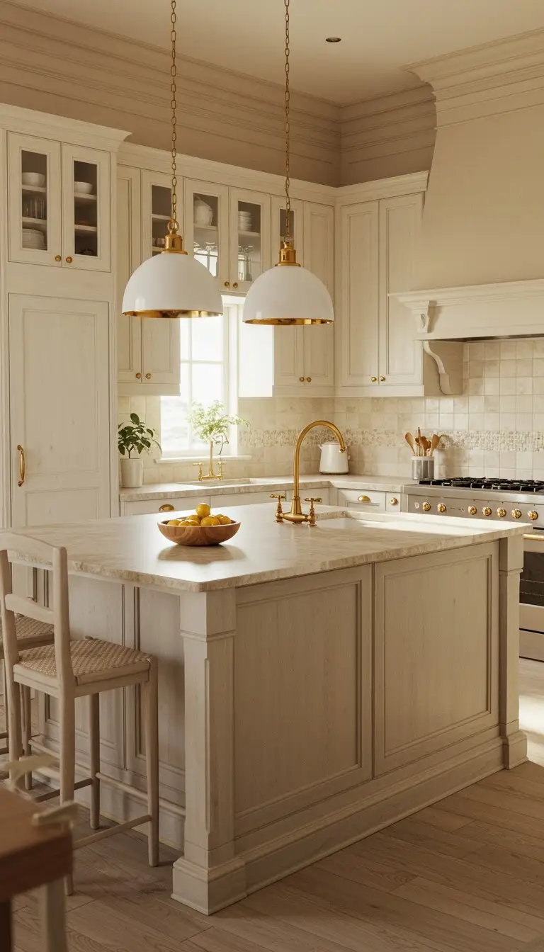 21 Creative Kitchen Color Schemes for Every Style 5 3. Warm and Inviting Beige and Cream