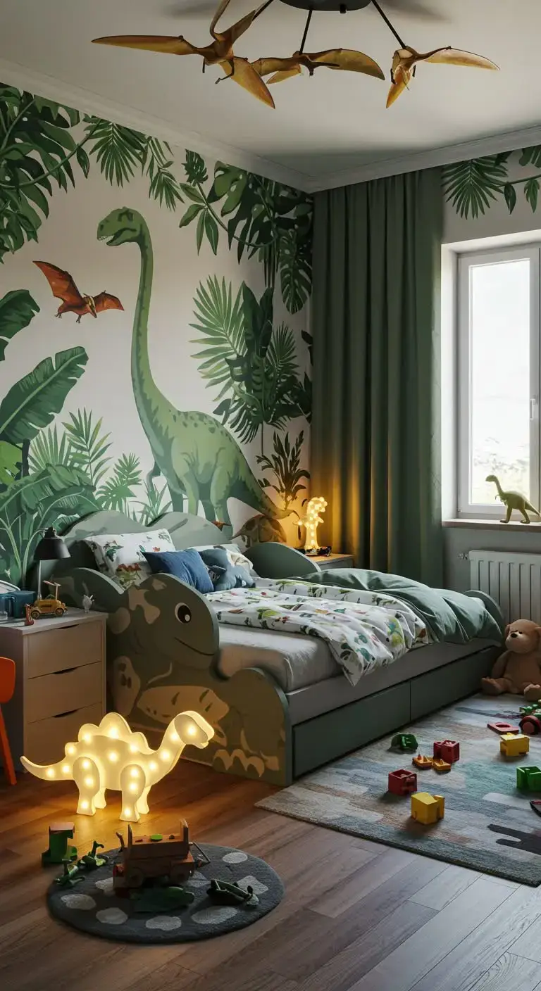 21 Dinosaur Bedroom Ideas For Boy Toddlers You’ll Love 6 4. 3D Dinosaur Night Lights