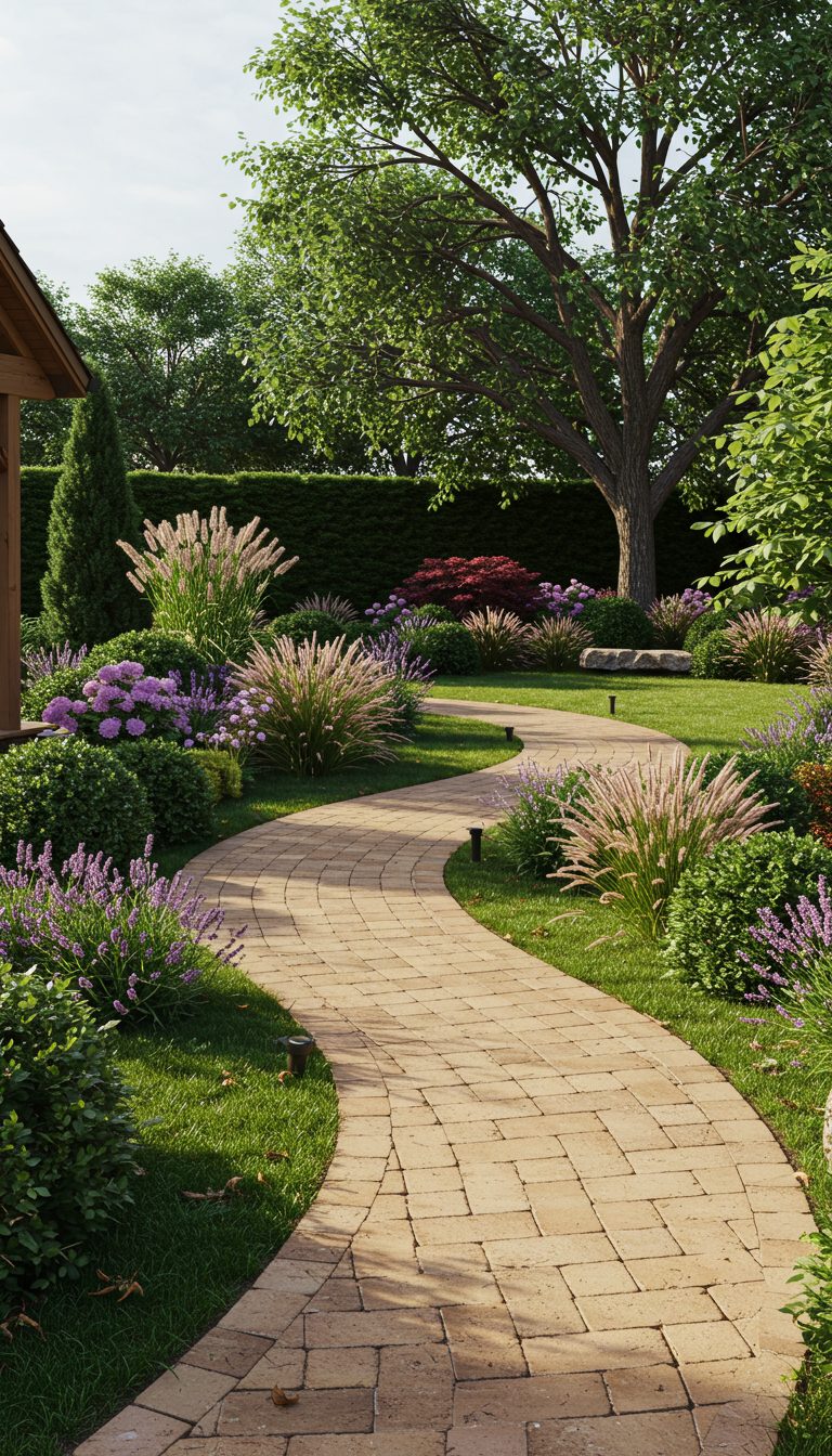 15 Yard Landscaping Ideas for a Beautiful Outdoor Space 6 Design a Pathway with Pavers or Gravel