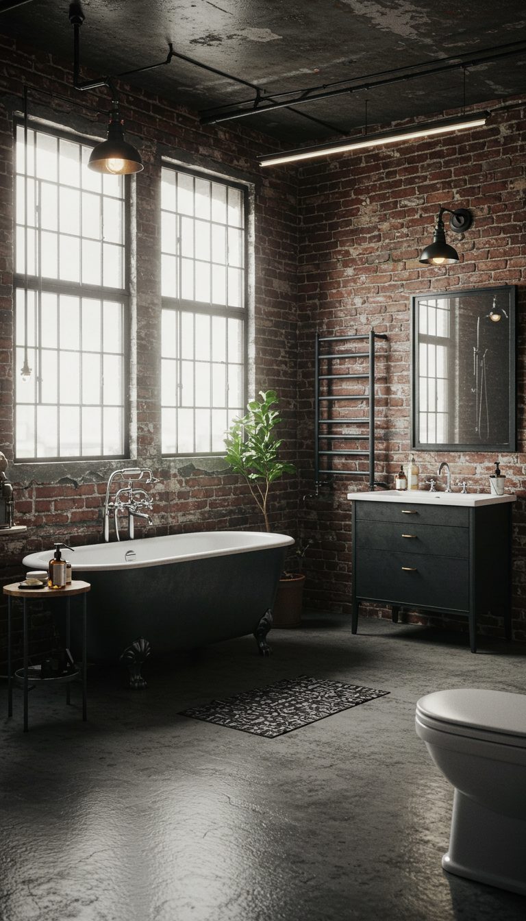 12 Inspiring Bathroom Ideas for Any Home 6 Industrial Chic