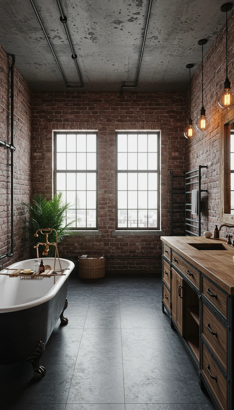 21 Inspiring Master Bathroom Ideas for a Fresh Look 6 4. Industrial Chic