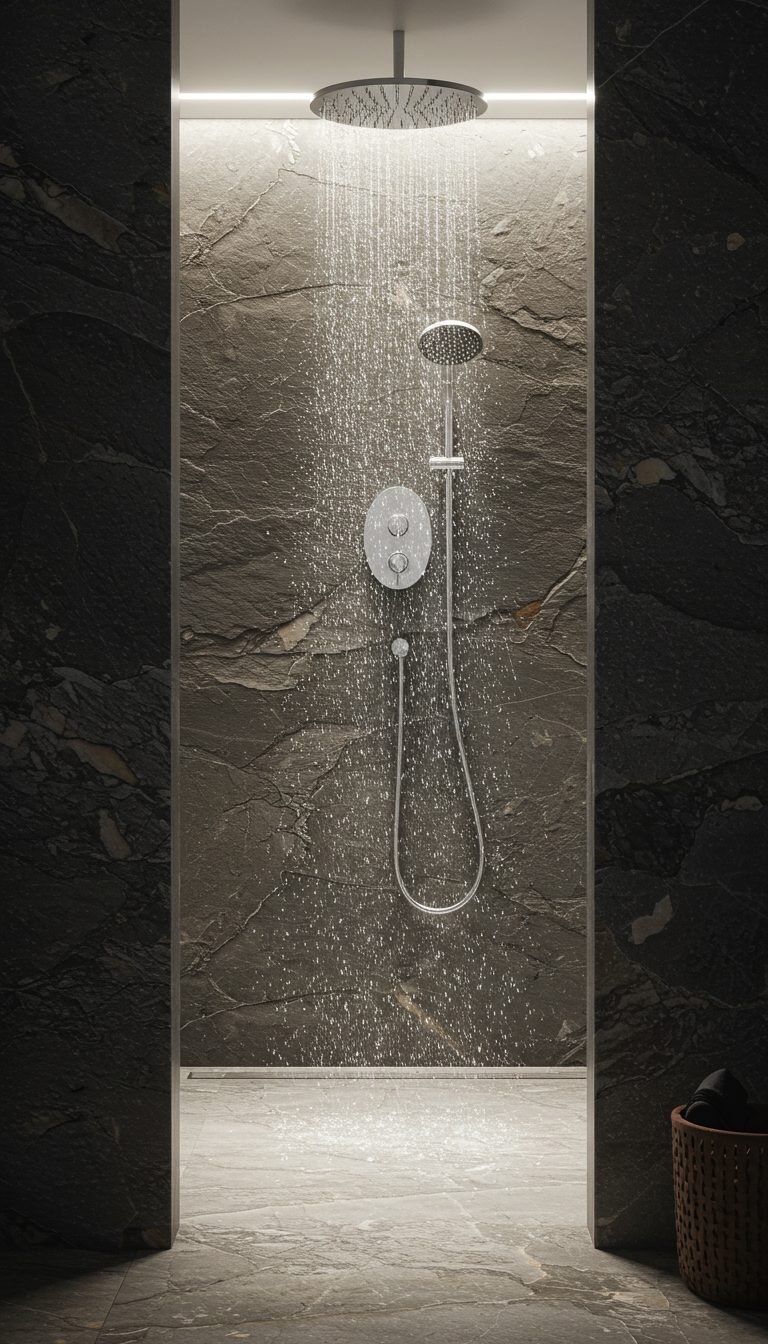 11 No Door Shower Ideas for a Modern Bathroom Look 6 Natural Stone Enclosures