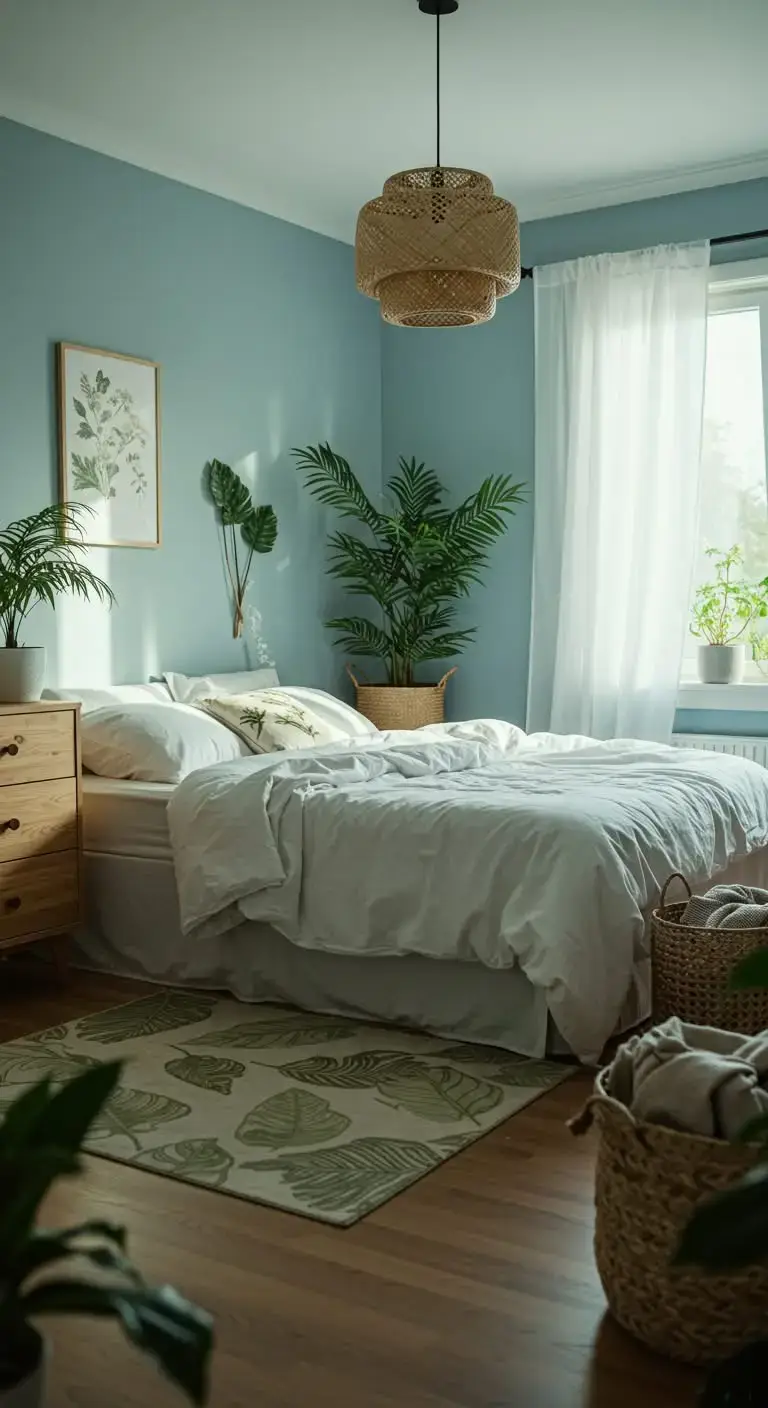 23 Fresh Summer Bedroom Ideas for a Light, Airy Feel 6 4. Nature-Inspired Accents