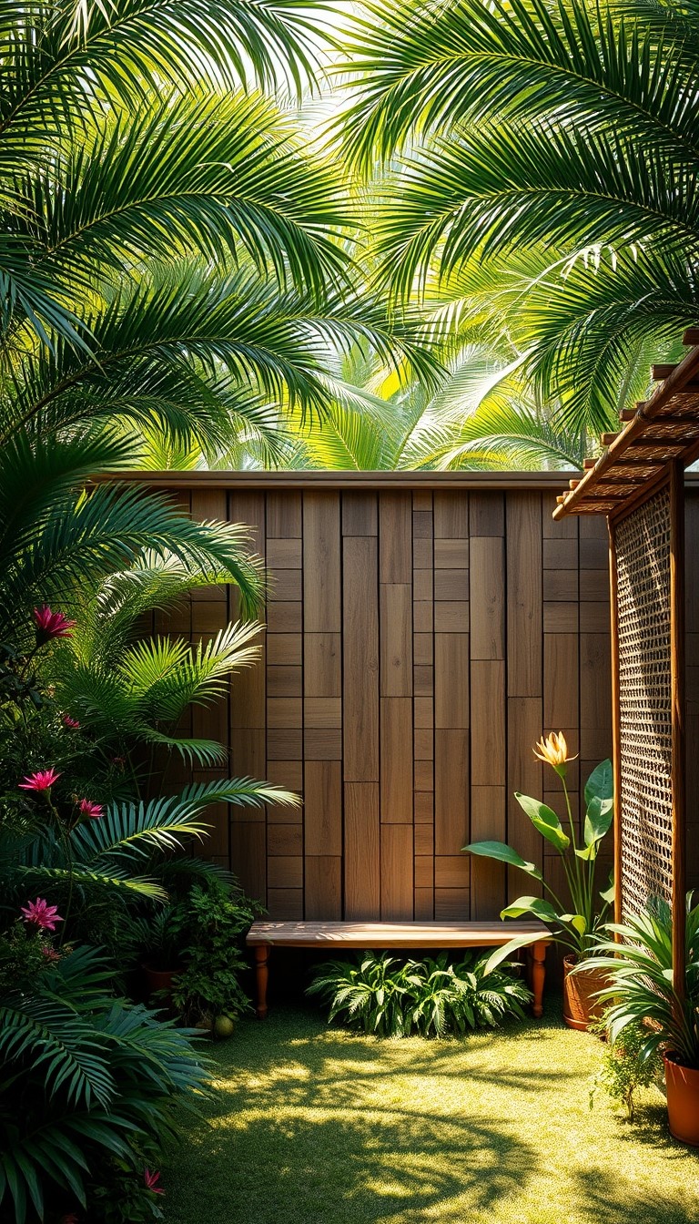 15 Stunning Backyard Garden Wall Painting Ideas 6 Tropical Paradise Theme