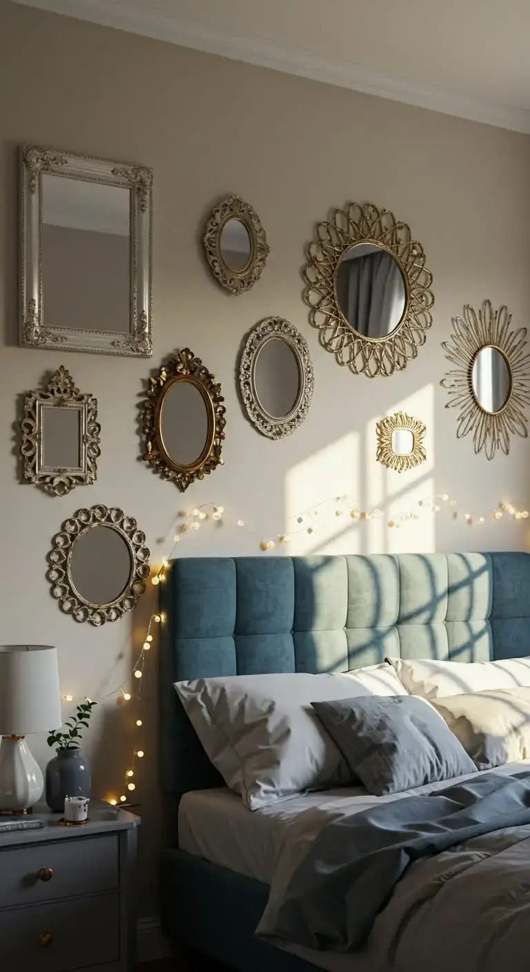 15 Bedroom Wall Decoration Ideas You’ll Love 6 4. Use Mirrors to Brighten the Space