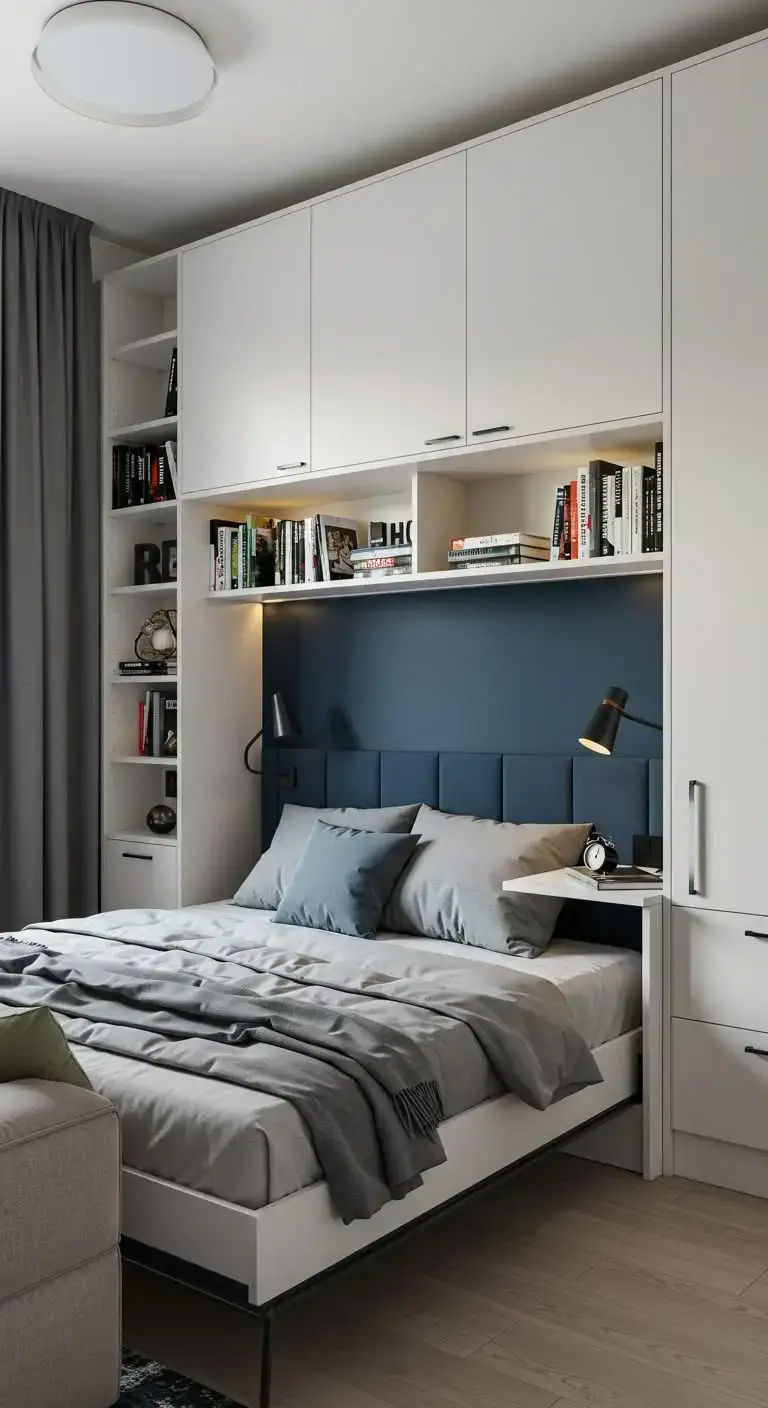 23 Bedroom Ideas for Small Spaces You’ll Love 6 4. Use Vertical Space for Storage