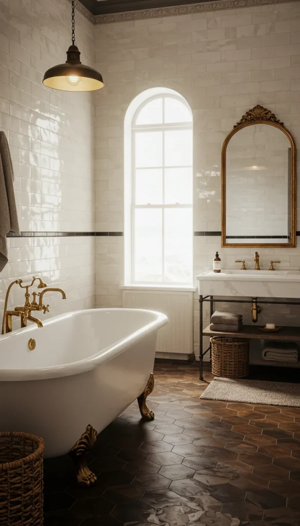 15 Stunning Bathroom Design Interior Ideas for a Stylish Upgrade 4 4. Vintage Charm with Modern Touches