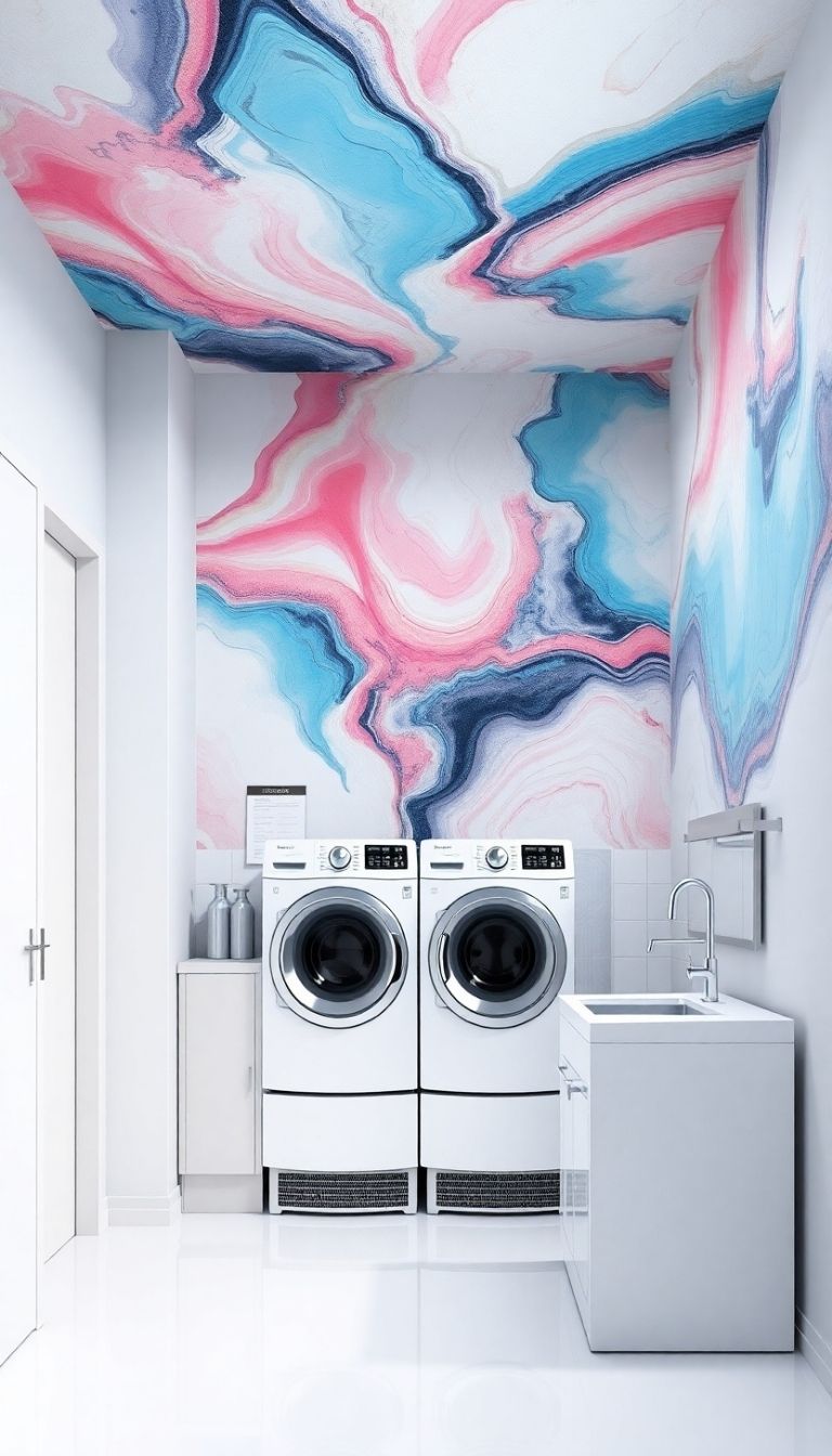 25 Laundry Room Mural Ideas for a Fun & Creative Look 7 Abstract Patterns
