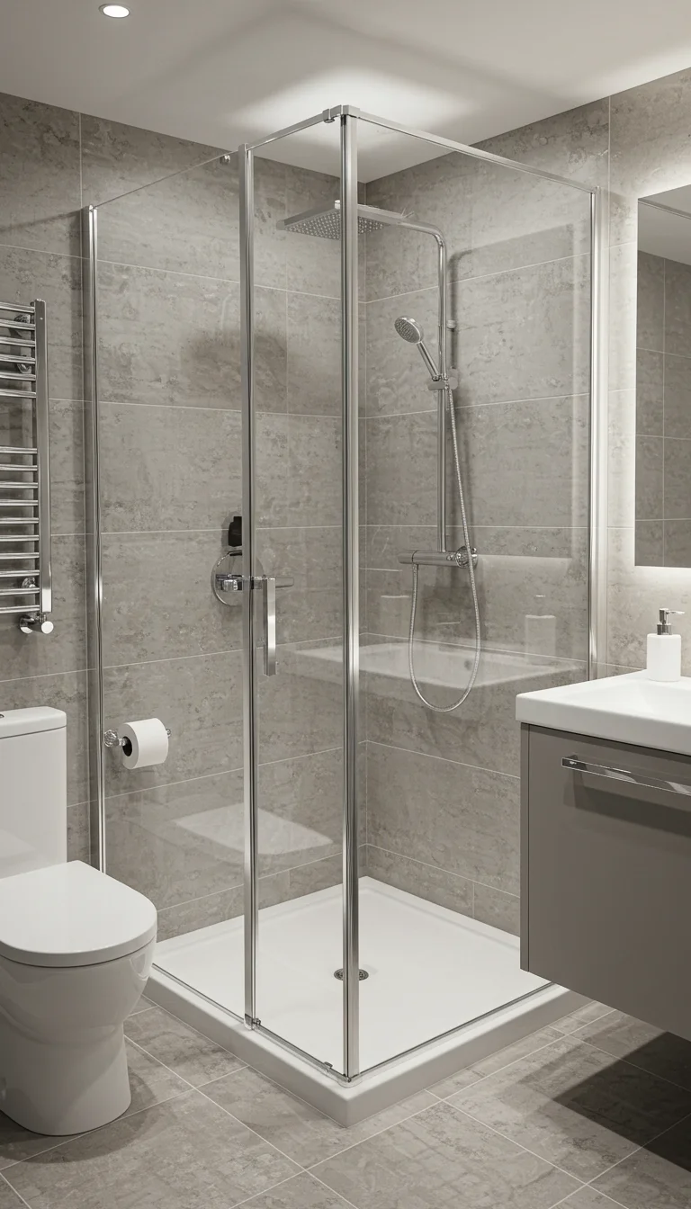 14 Bathroom Shower Ideas That Are Stylish & Practical 7 5. Corner Showers for Small Spaces