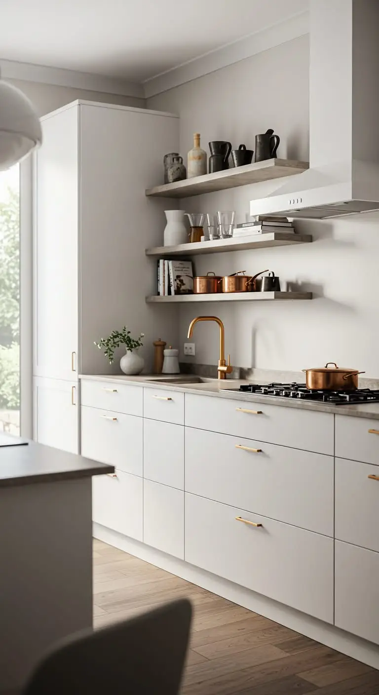 15 Minimalist Kitchen Ideas for a Clean & Modern Look 8 5. Embrace Open Shelving Sparingly