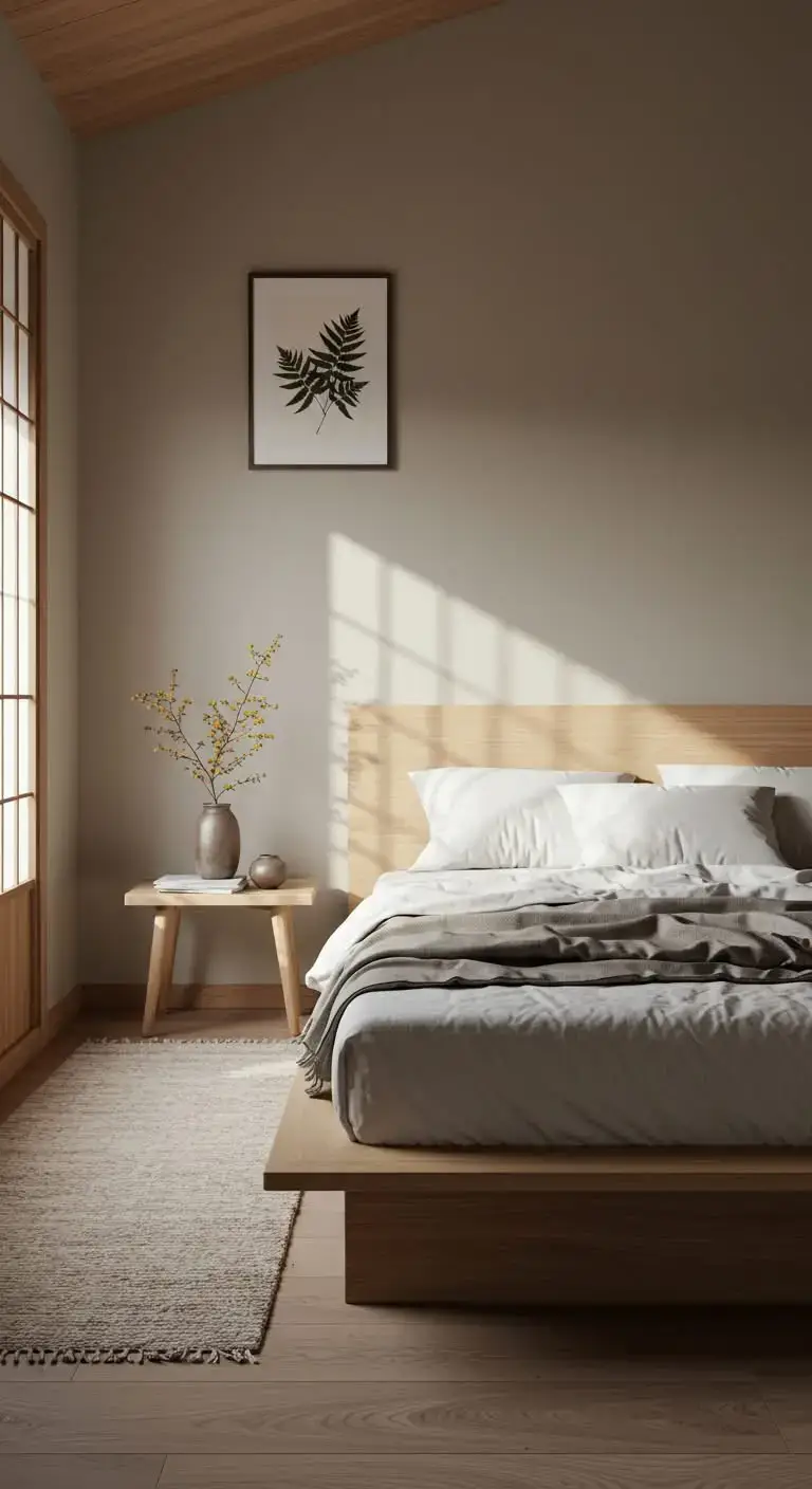 17 Bedroom Style Ideas for a Modern Look 7 5. Japandi Fusion Style
